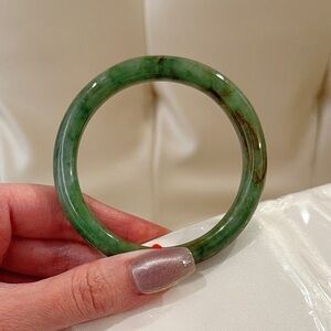 Burma Jade Bangle Bracelet (Type A)- Elegant Natural Stone Jewelry